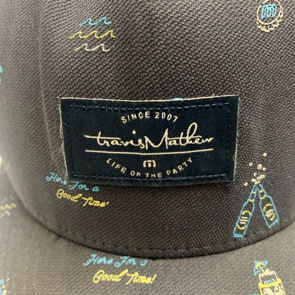 Travis Mathew Snapback Golf Hat Blue Life of the Party Flexfit 110 Tech Cap - Picture 3 of 5